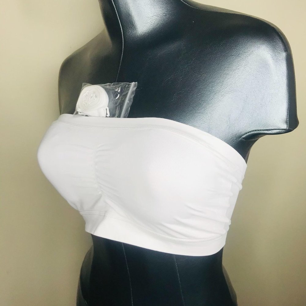 Halogen Bandeau Size XL bra top w/ straps NEW